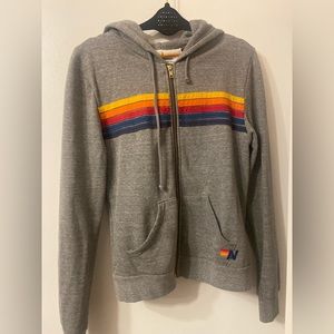 AVIATOR NATION 5-Striped Zip Up